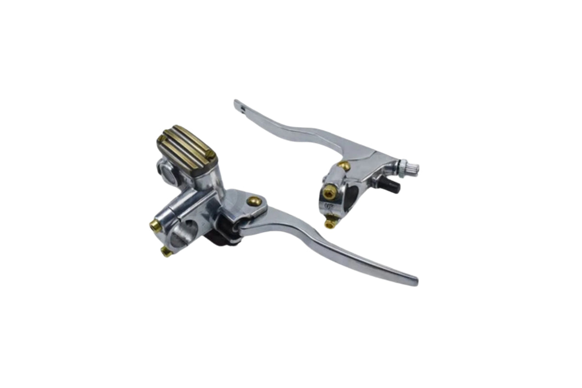 Motorcycle Brake and Clutch Levers Polished and Brass 7/8" or 1"