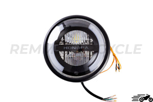 LED headlight with scrolling turn signals