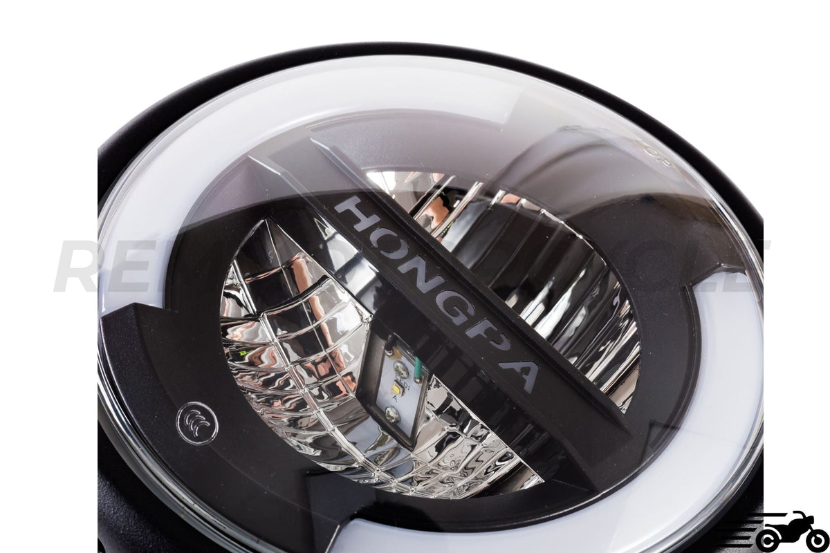 LED headlight with scrolling turn signals