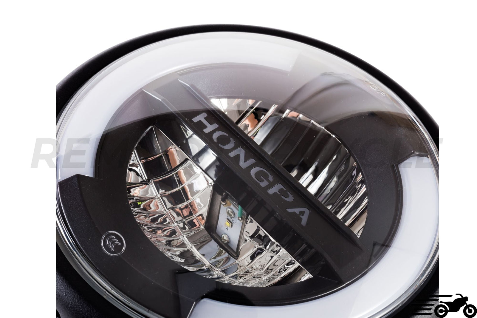 LED headlight with scrolling turn signals