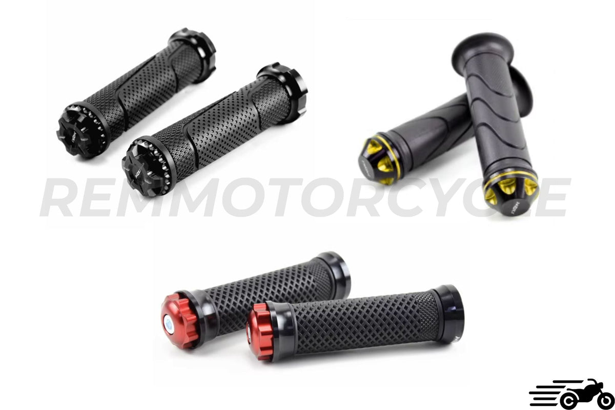 Motorcycle handlegrips aluminum end cap