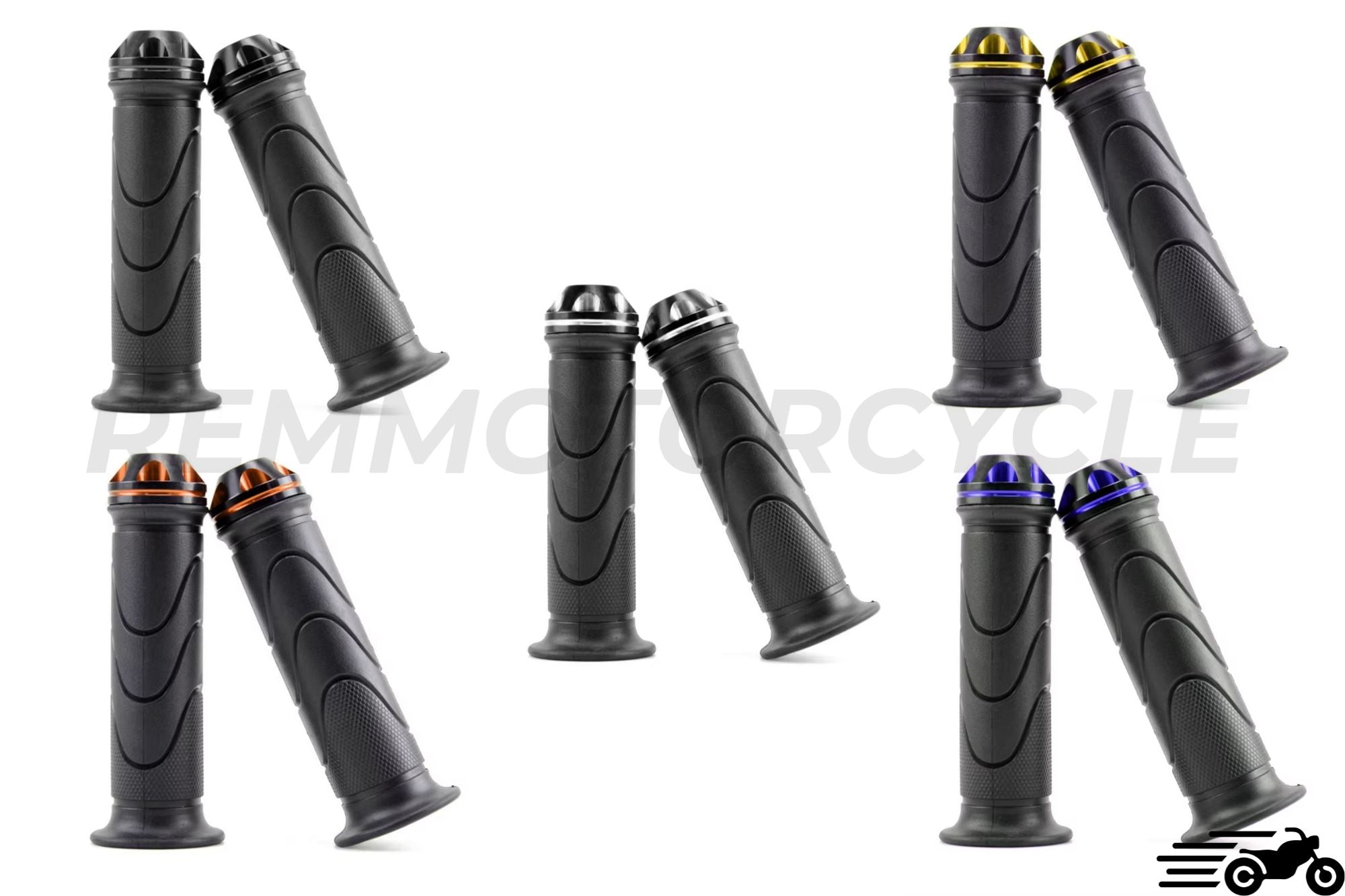 Motorcycle handlegrips aluminum end cap