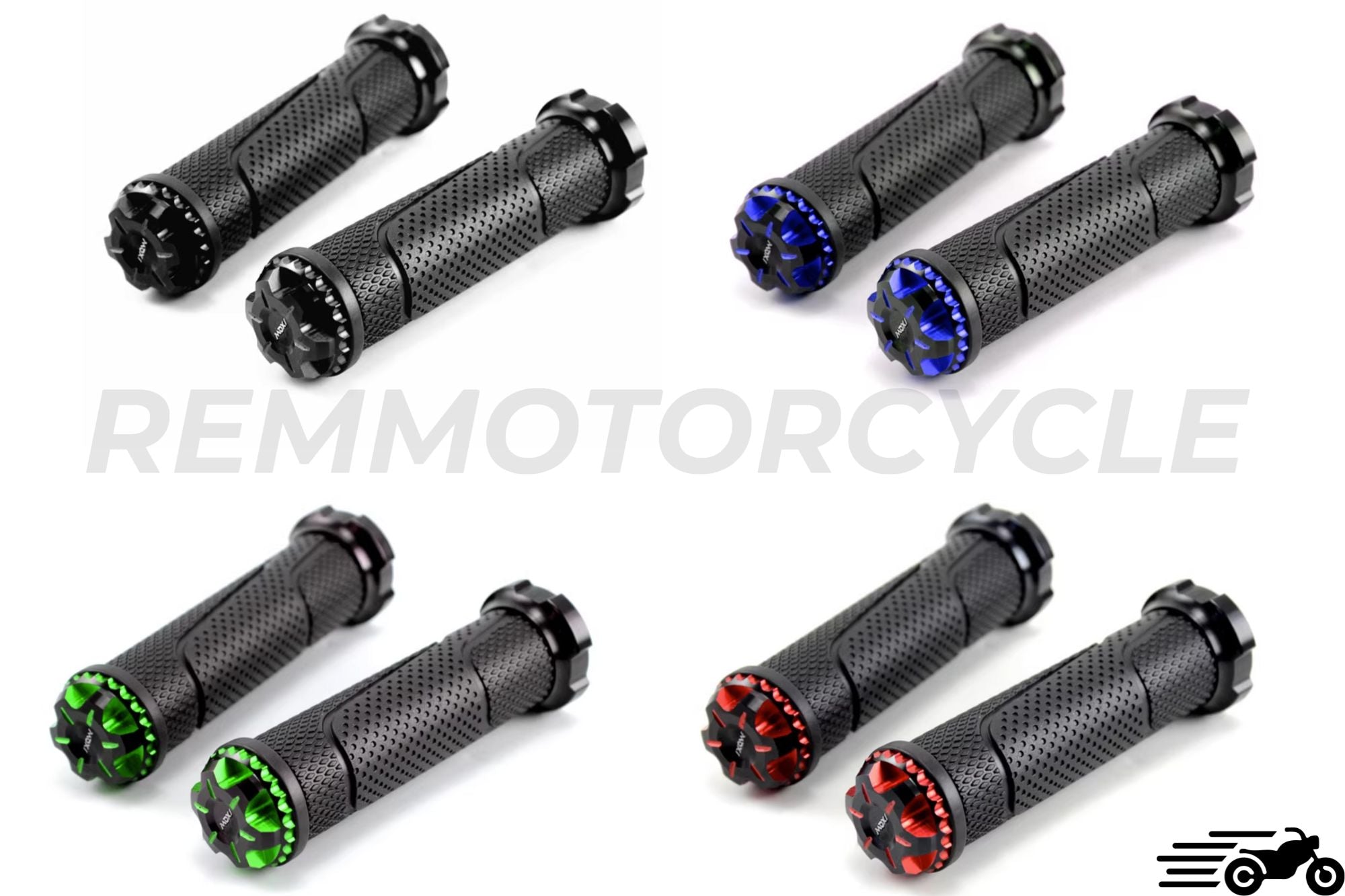 Motorcycle handlegrips aluminum end cap