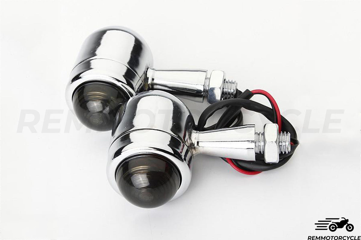 Pair of Bullet LED Flashers Black or Chrome Different Lenses