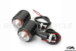 Pair of Bullet LED Flashers Black or Chrome Different Lenses