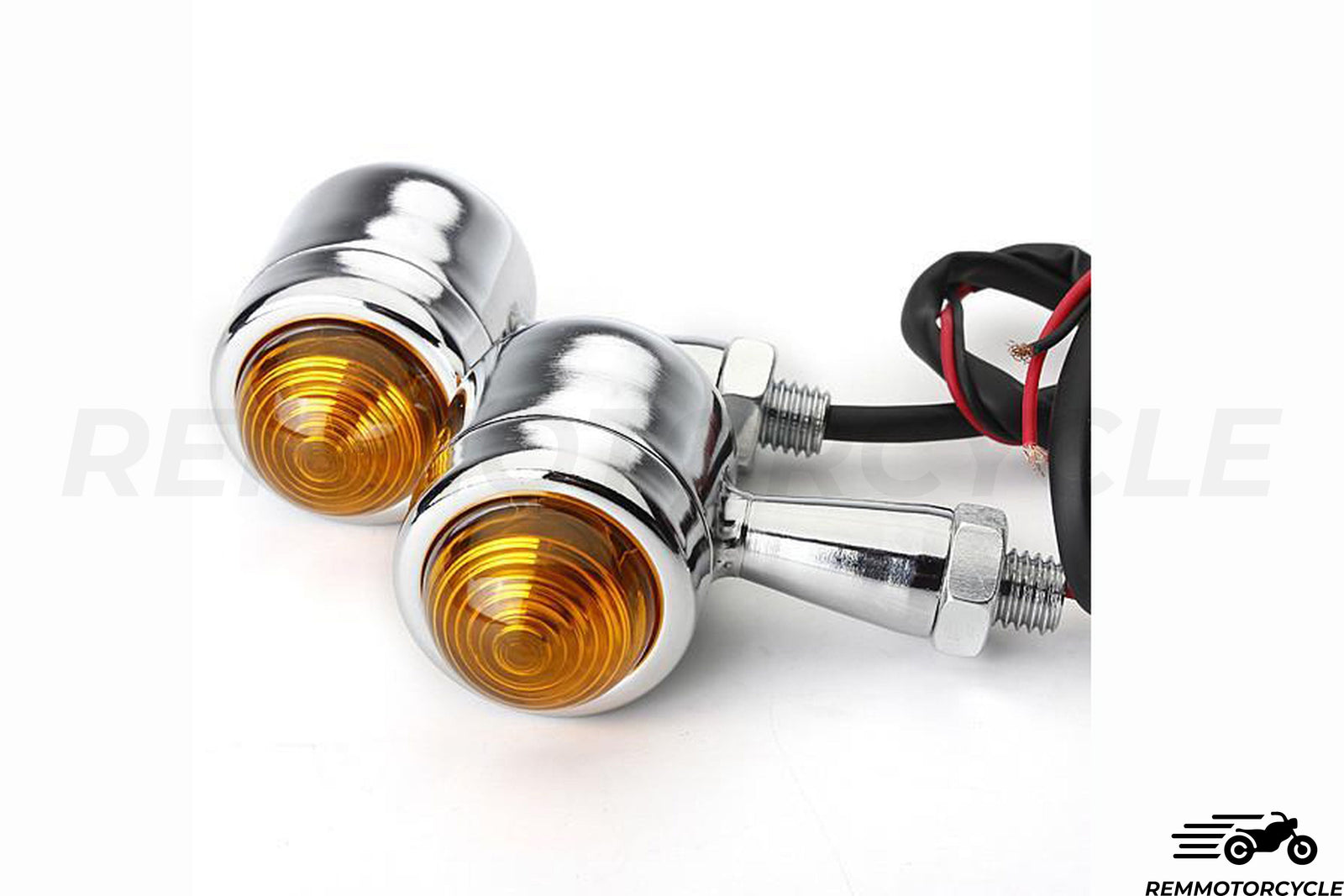 Pair of Bullet LED Flashers Black or Chrome Different Lenses