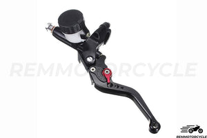 Motorcycle Brake and Clutch lever CNC PERF 7/8" black and Red