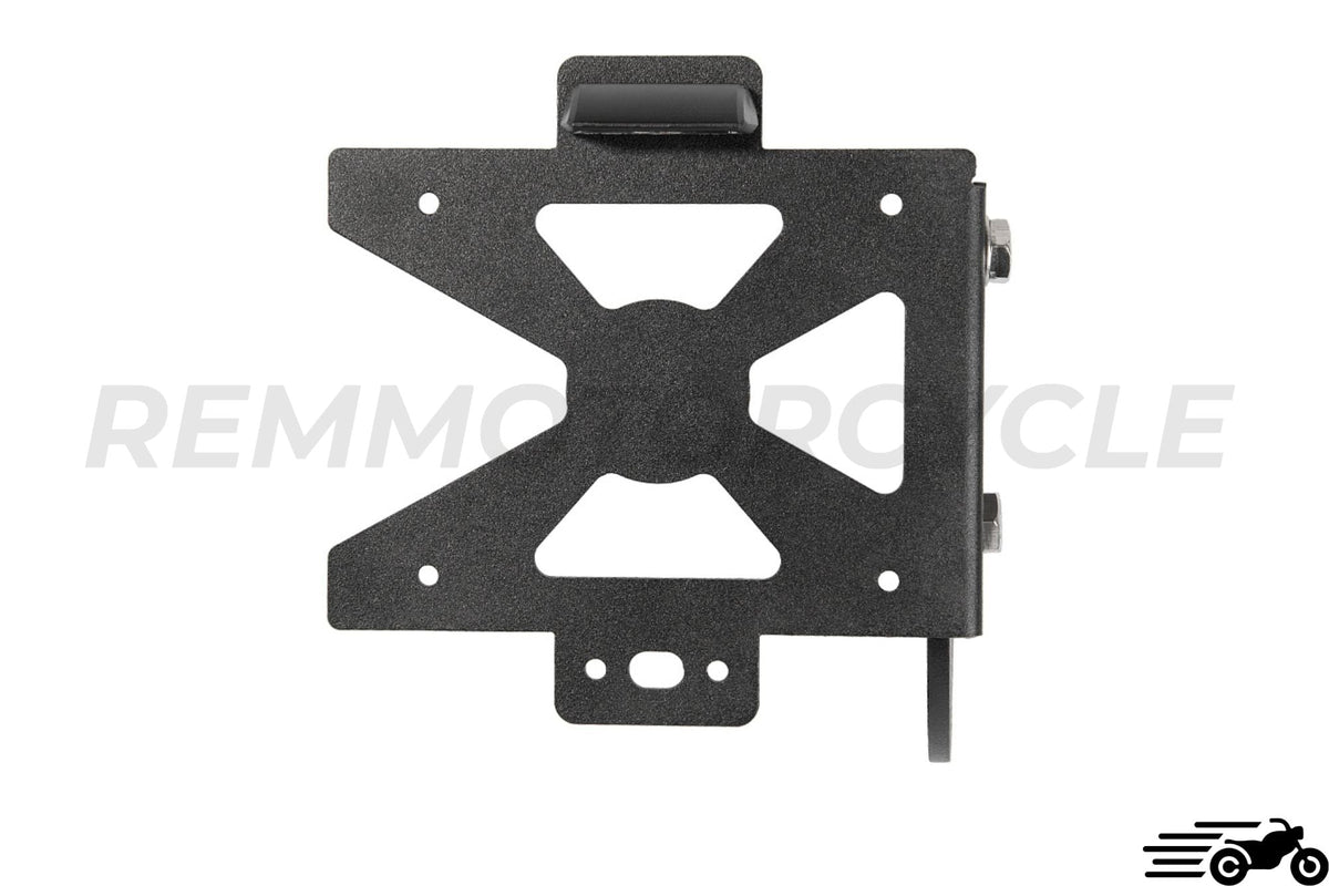 Scrambler side license plate holder