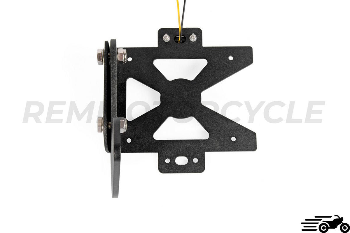 Scrambler side license plate holder