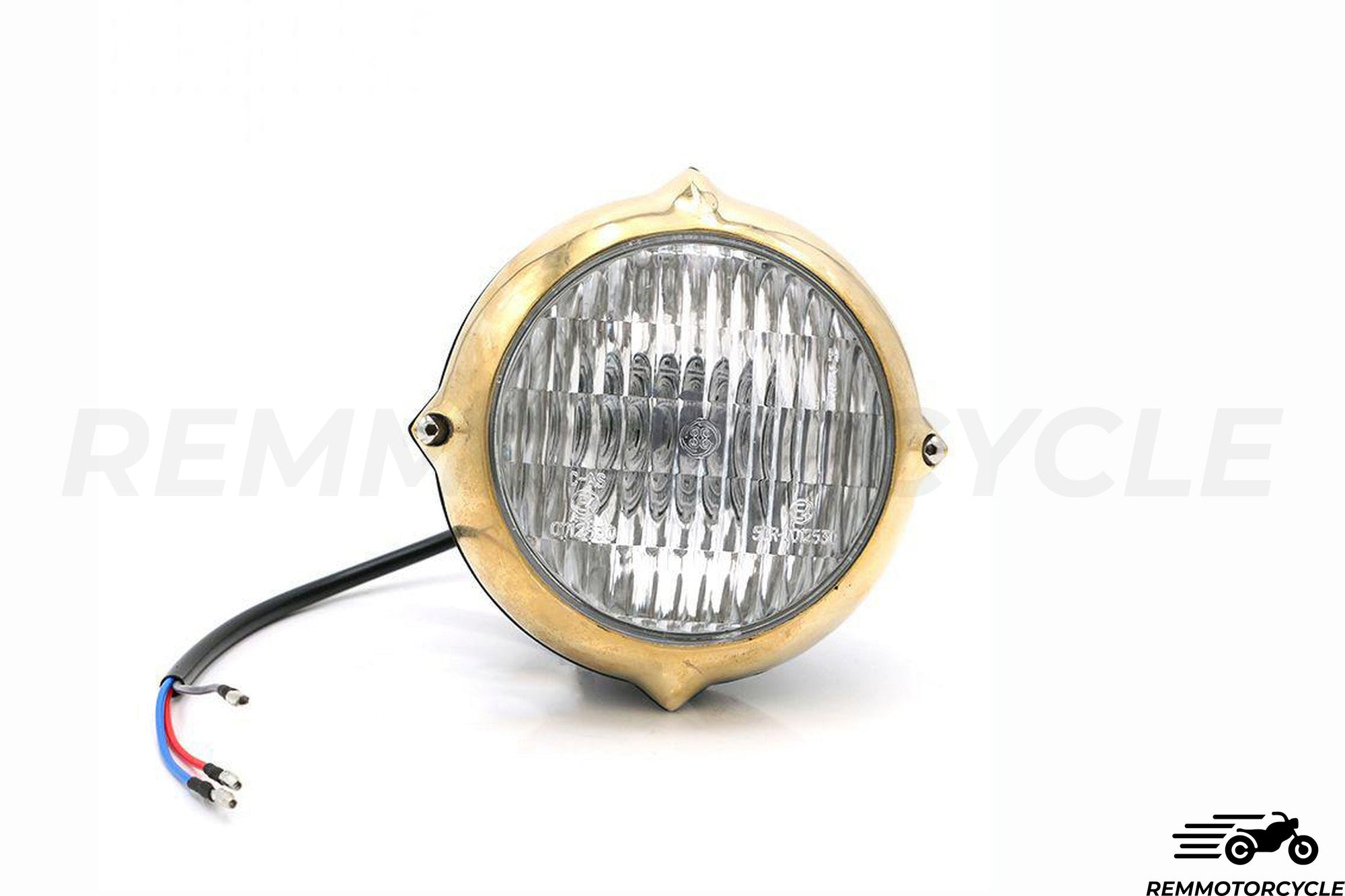 3-point headlight Brass and Chrome or Black