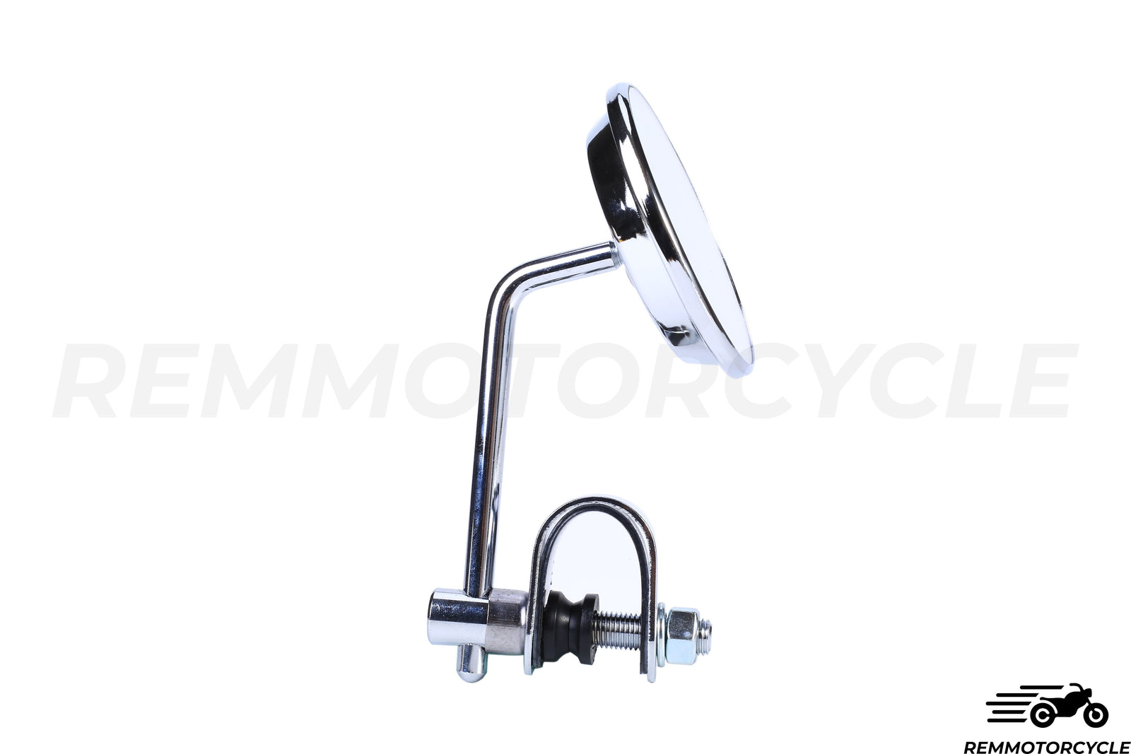 Round Retro Classic Chrome mirror with bracket