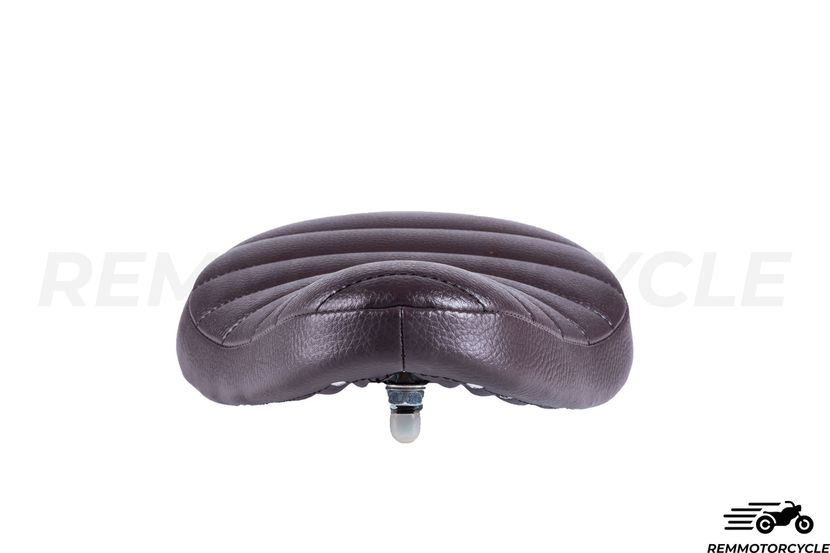 Black Bobber Saddle - Horizontal Stitching