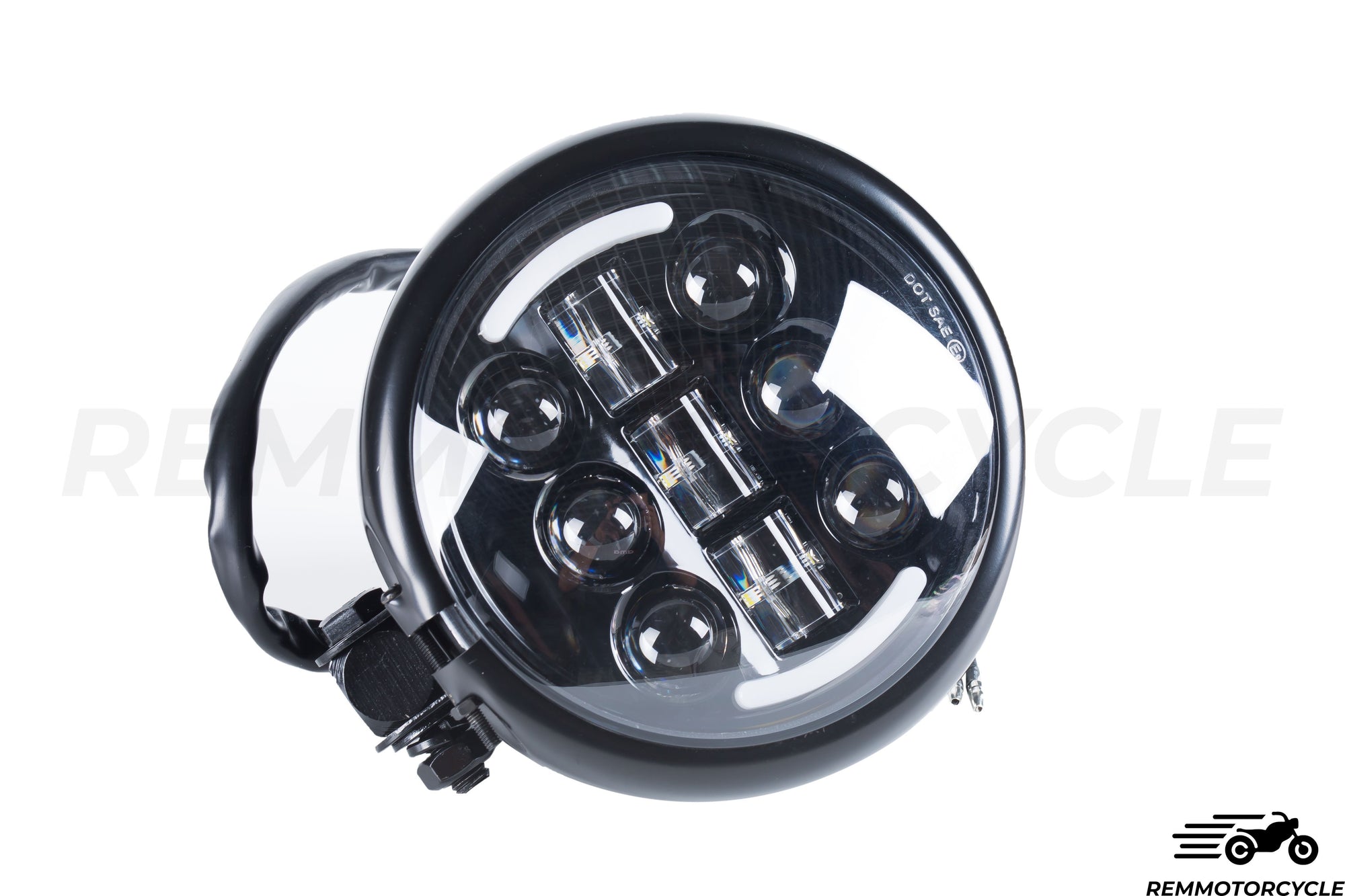 Bobber headlight LED with integrated turn signals