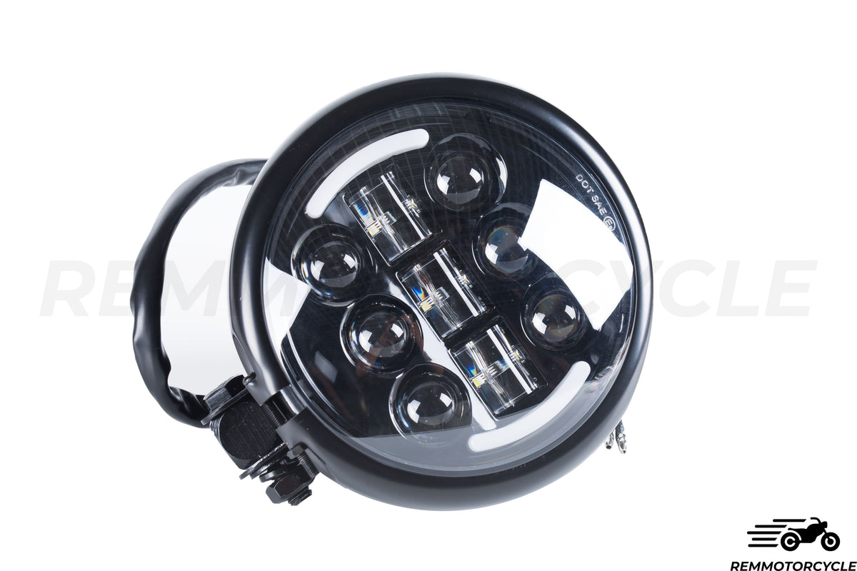 Bobber LED Headlight with Integrated Turn Signals
