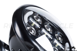 Bobber LED Headlight with Integrated Turn Signals
