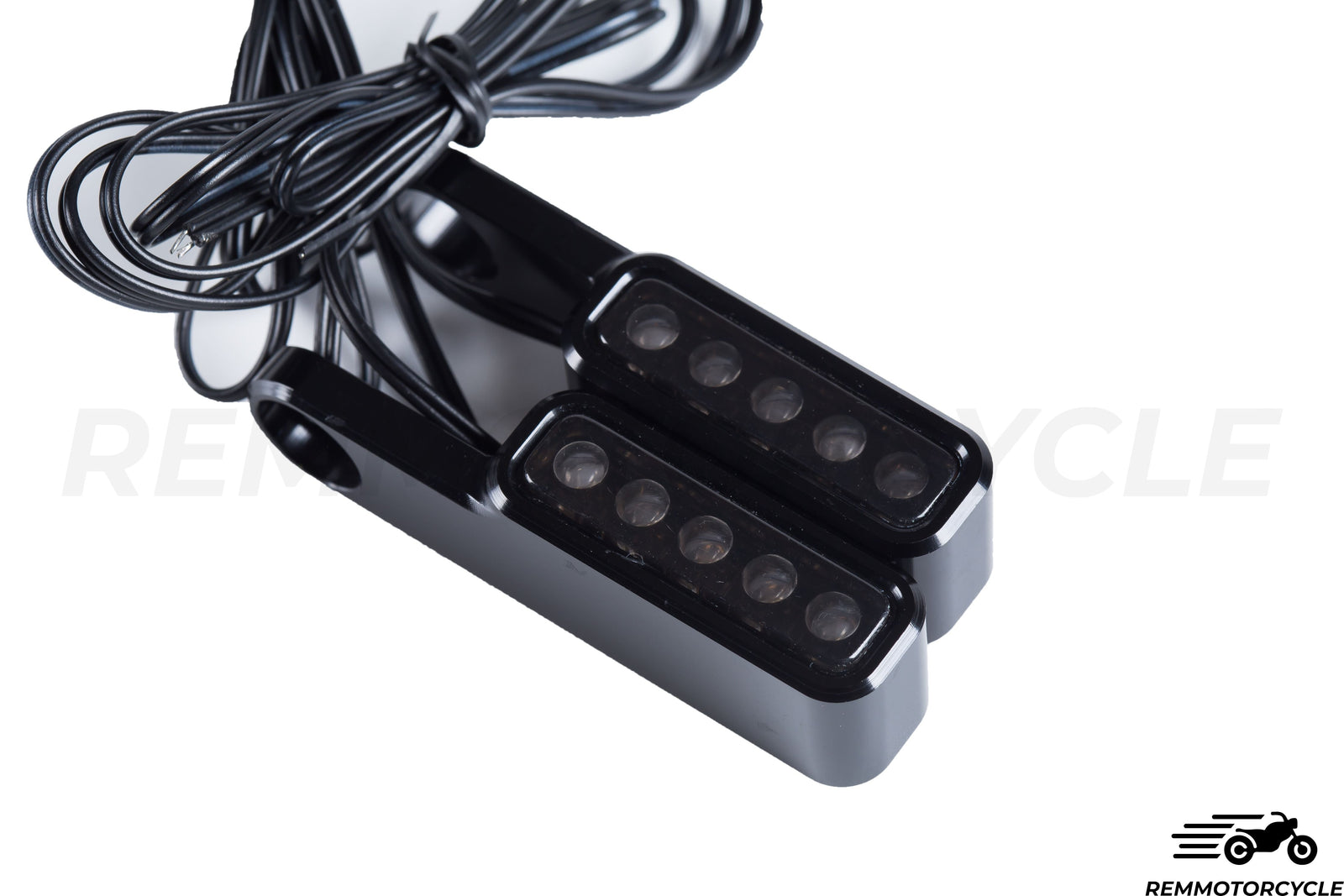 Motorcycle Turn Signal Lights Aluminum Handlebar Black Approved