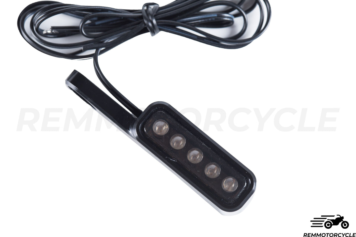 Motorcycle Turn Signal Lights Aluminum Handlebar Black Approved