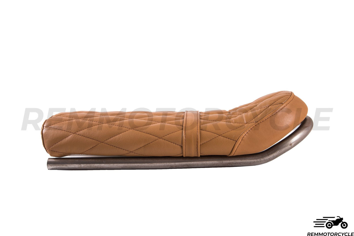 Leather Camel seat type 2 raised diamond with U frame