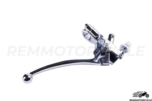 Brake lever Clutch lever Moto and Moto Chrome and brass 7/8 in or 1 in (22 or 25 mm)