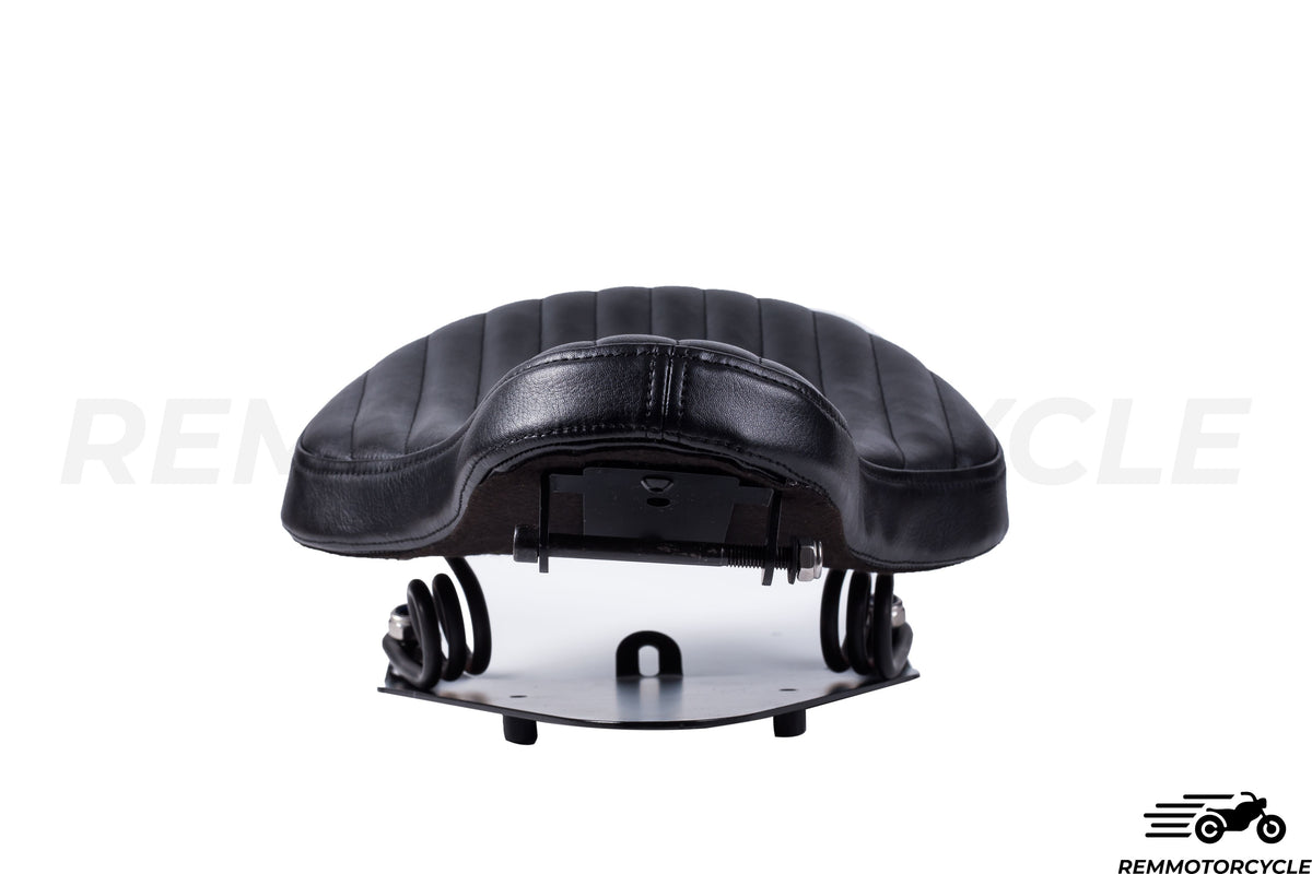 Solo seat Leather Black Bobber Chopper With Support 883N 1200c X48 72