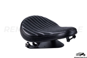 Solo seat Leather Black Bobber Chopper With Support 883N 1200c X48 72