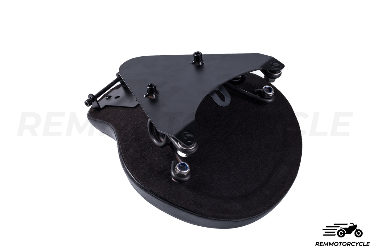 Solo seat Leather Black Bobber Chopper With Support 883N 1200c X48 72