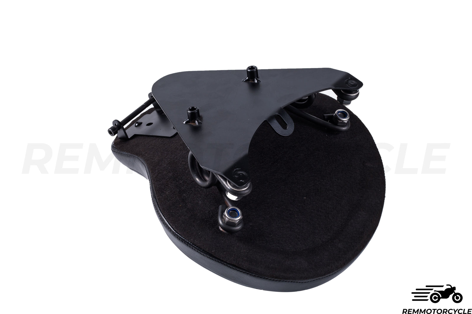 Solo seat Leather Black Bobber Chopper With Support 883N 1200c X48 72