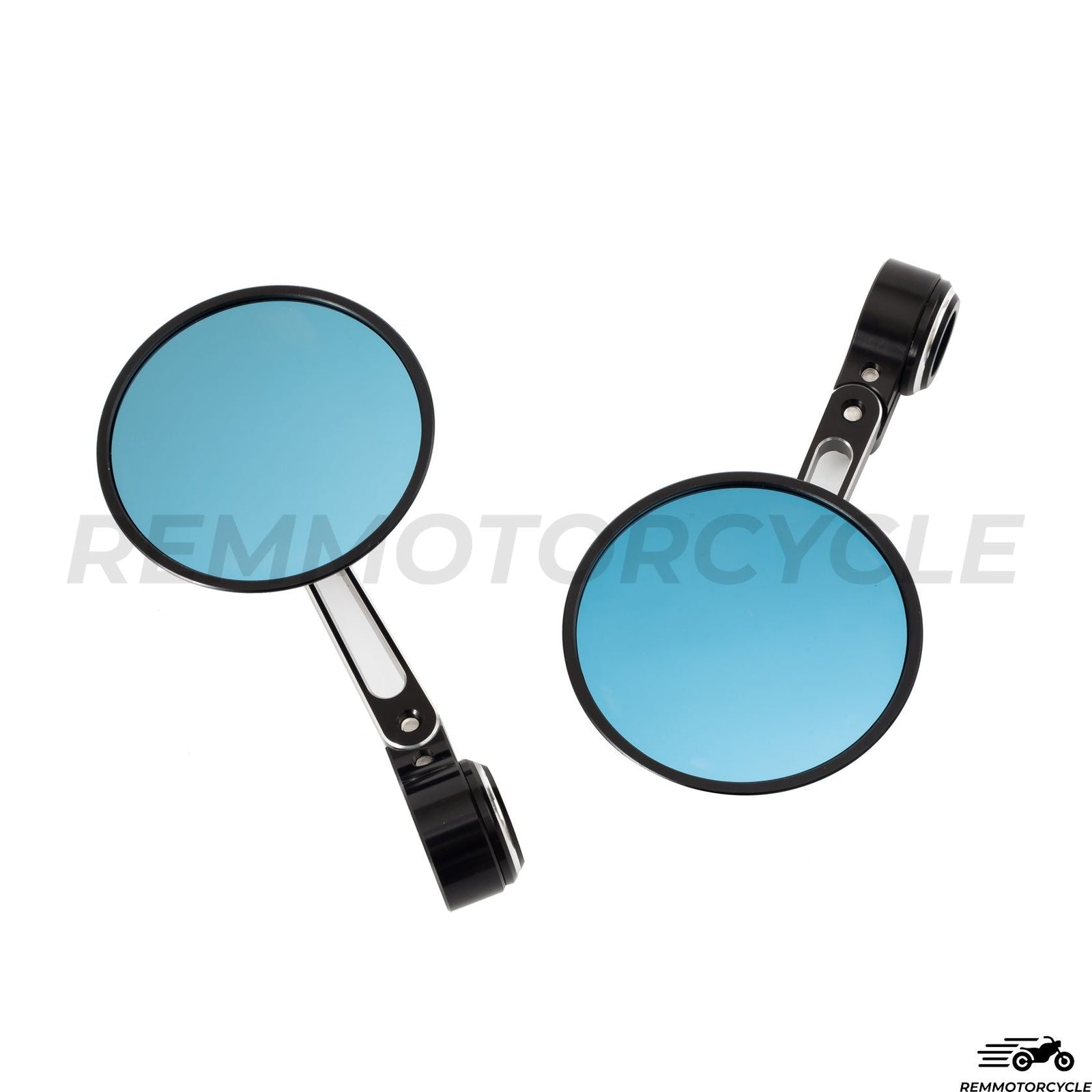 Black Round CNC 2.0 Handlebar End Mirrors