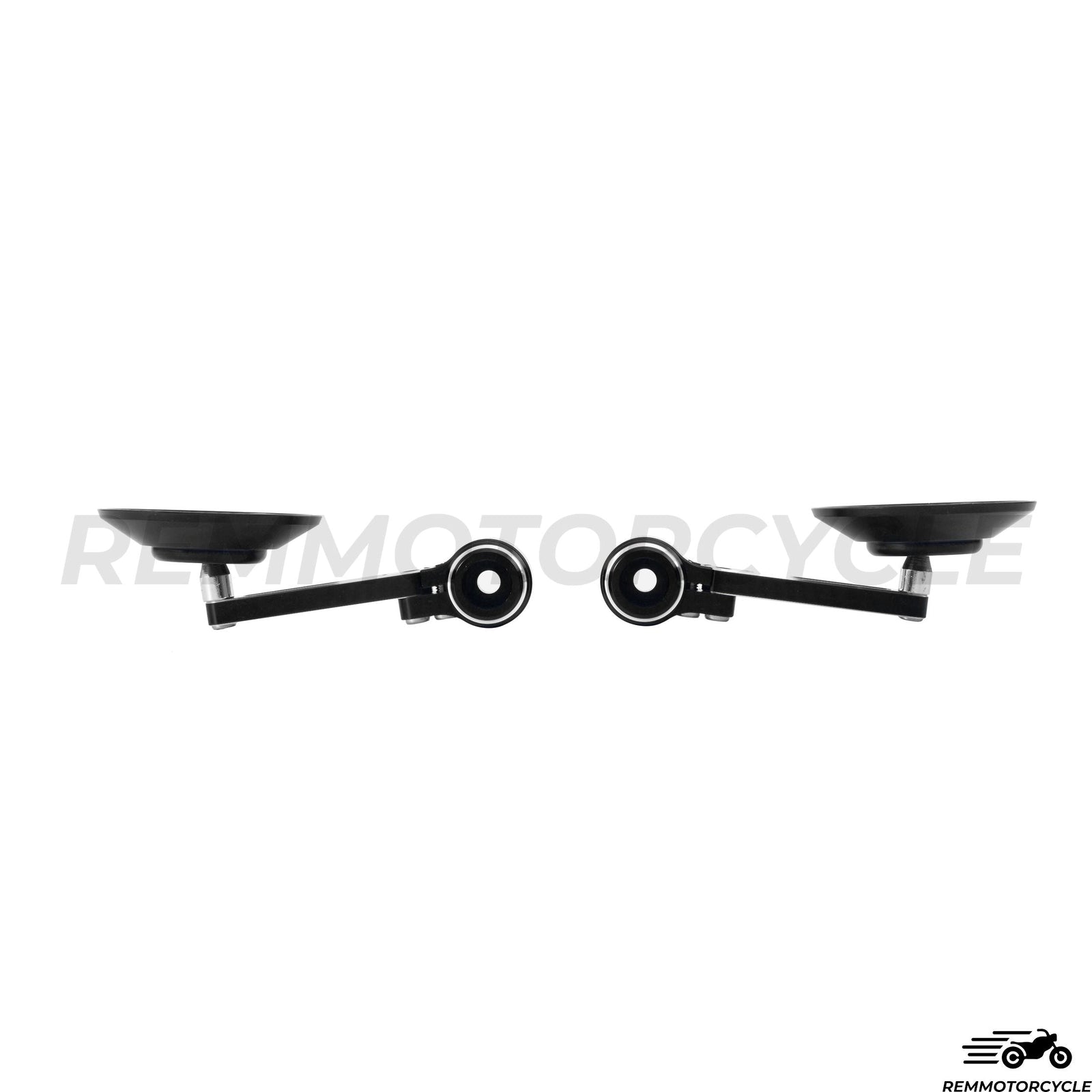 Black Round CNC 2.0 Handlebar End Mirrors