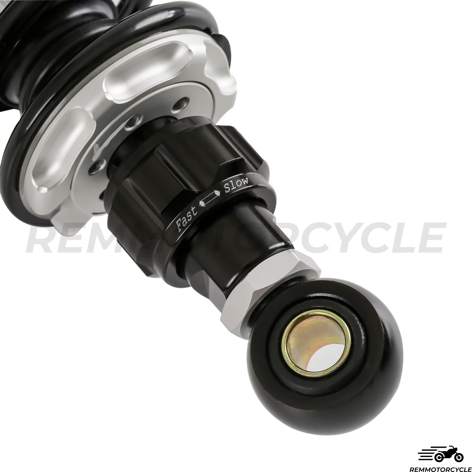 Motorcycle shock absorber, black & silver