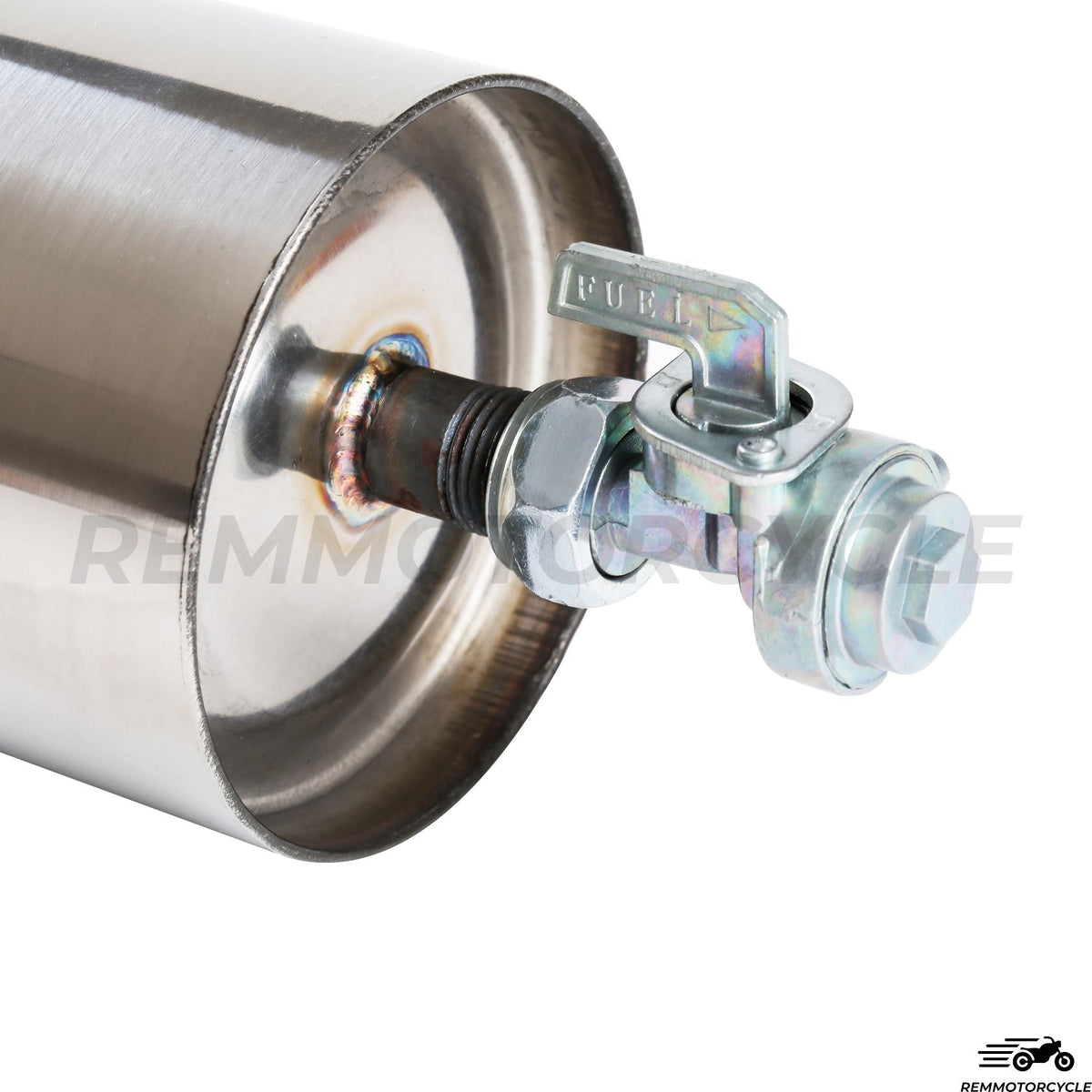 Additional motorcycle gas tank Bottle with tap and cap