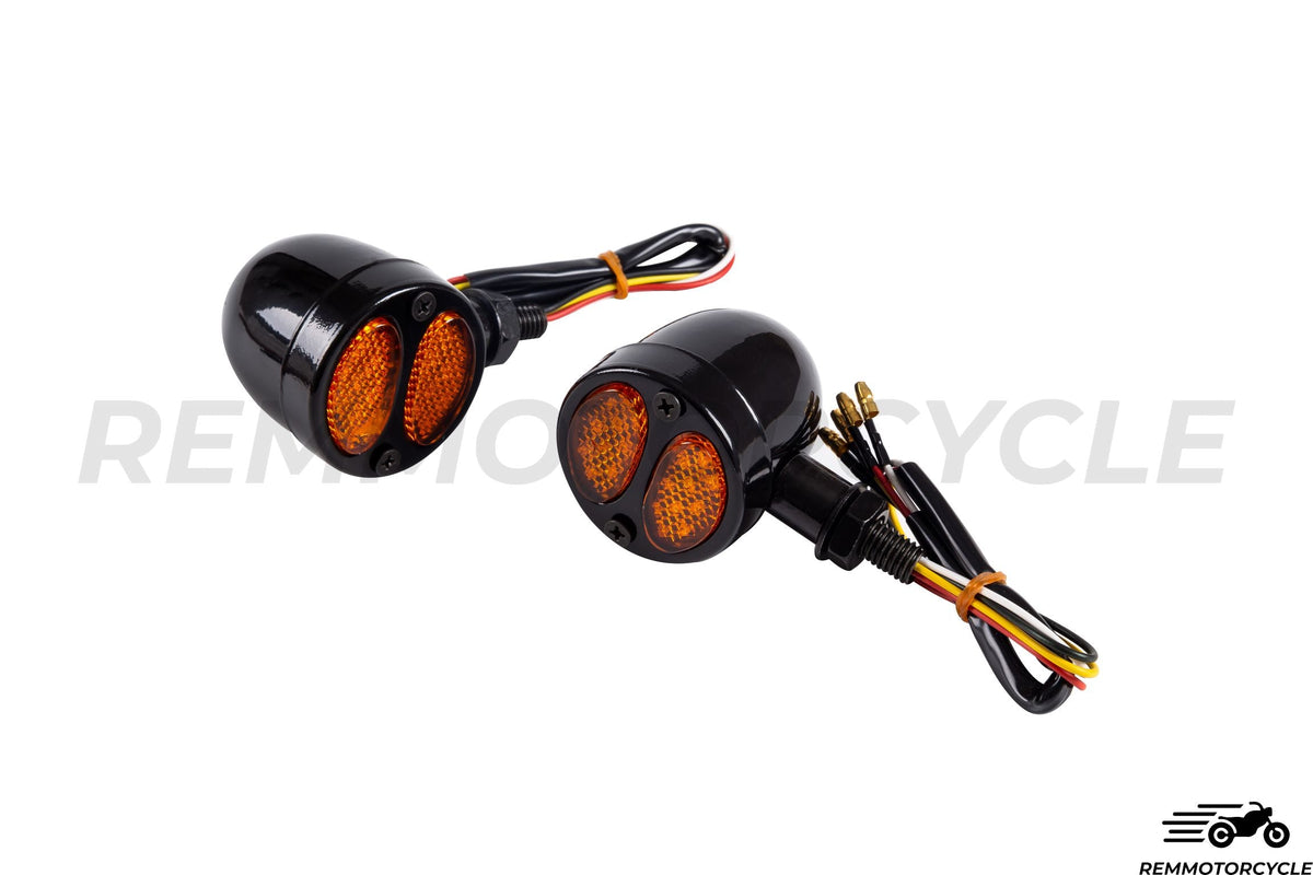 Black Motorcycle Tail Lights & Turn Signals