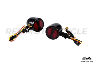 Black Motorcycle Tail Lights & Turn Signals
