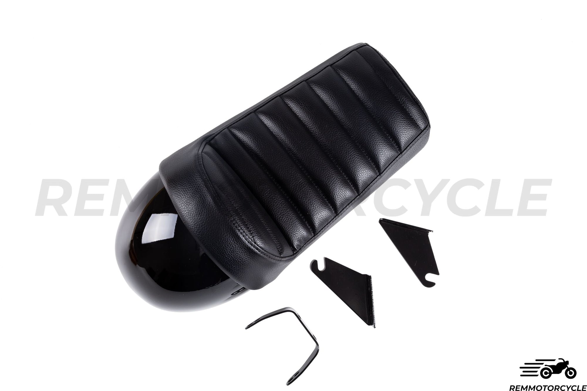 Cafe racer short black seat - REMMOTORCYLE