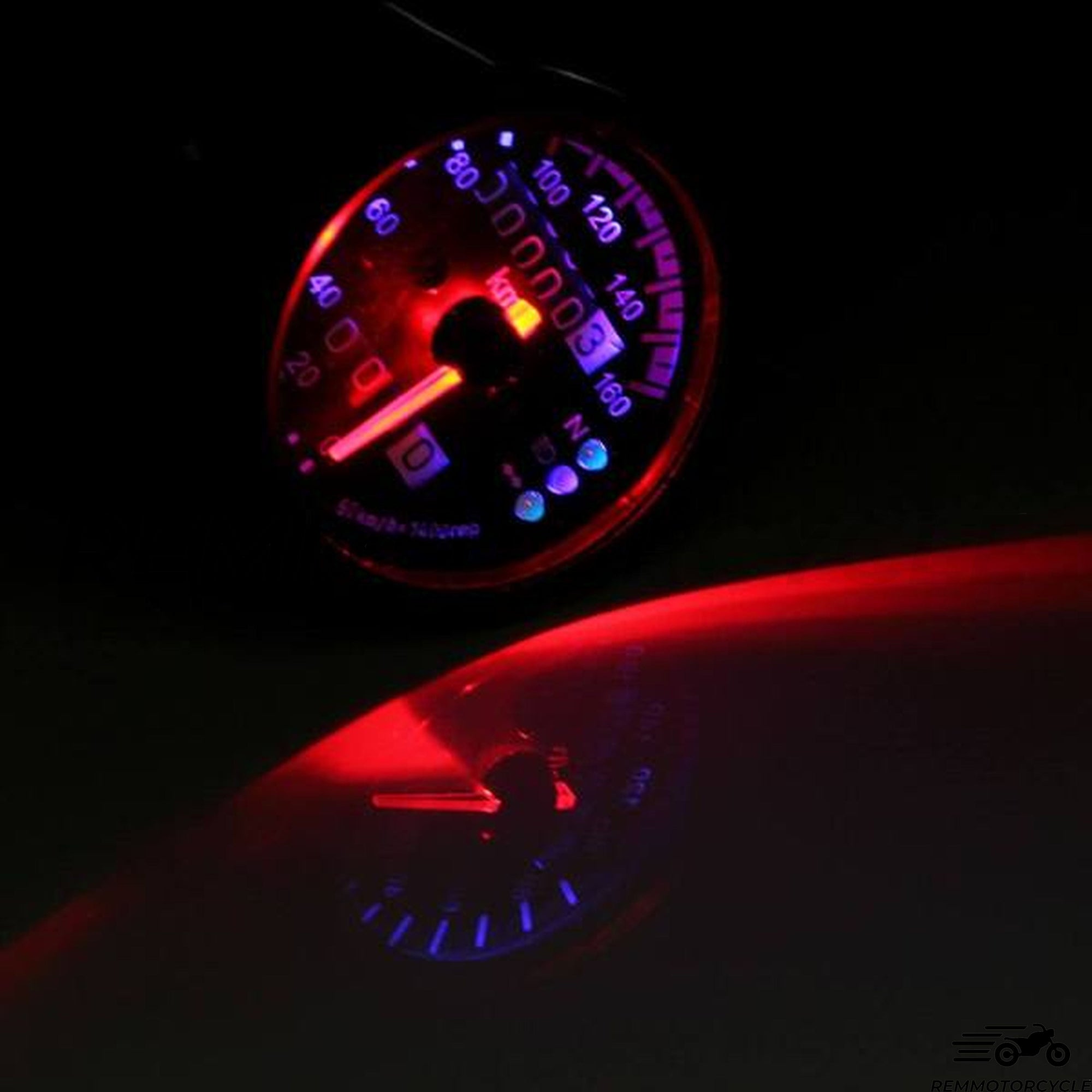 Motorcycle Speedometer km/h Black