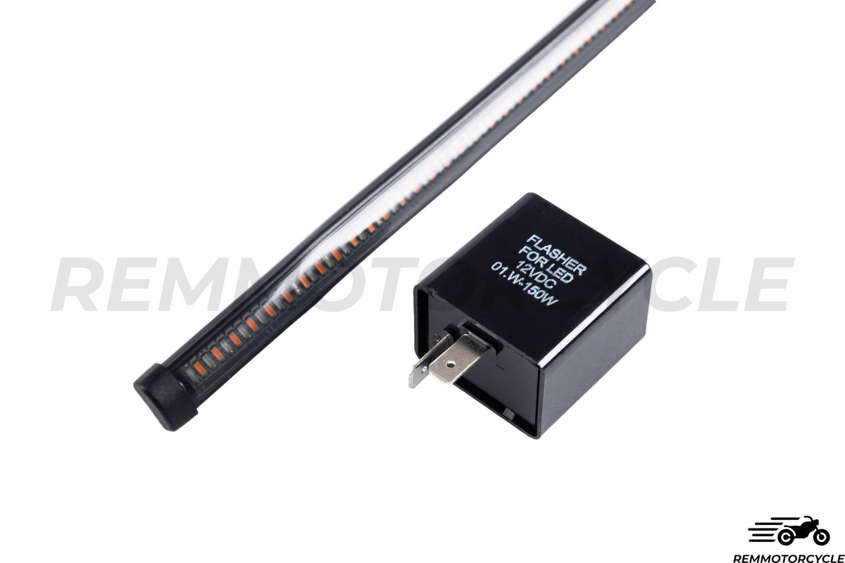 LED Strip for Motorcycle Rear Lights and Sequential Turn Signals - Smoked Color