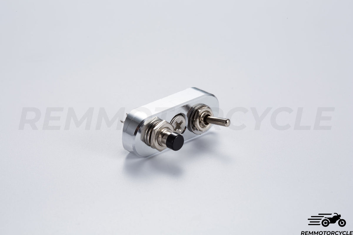 Switch button vintage motorcycle to integrate Chrome or Black Handlebar