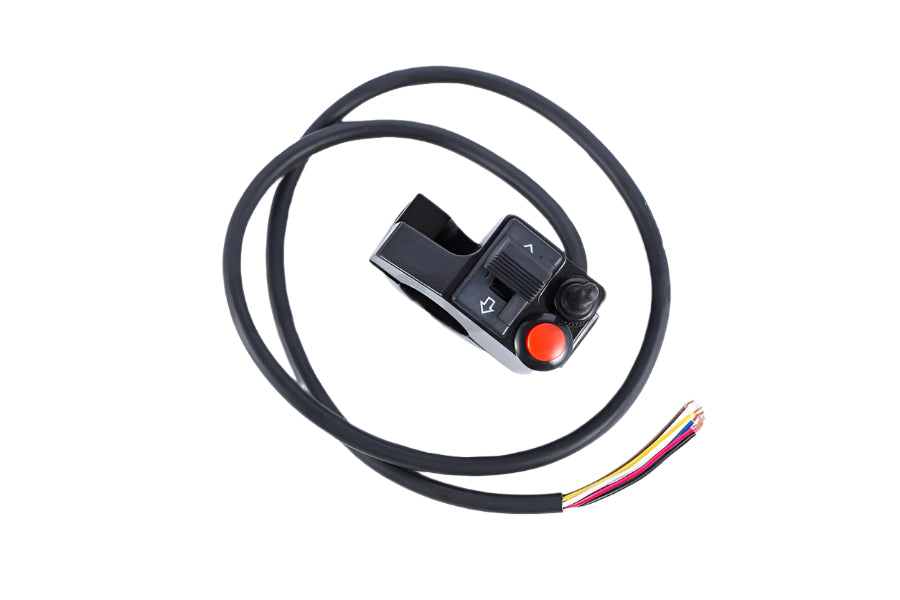 Commodo Moto Universel Feux, Clignotants, et Klaxon Noir ou Chrome