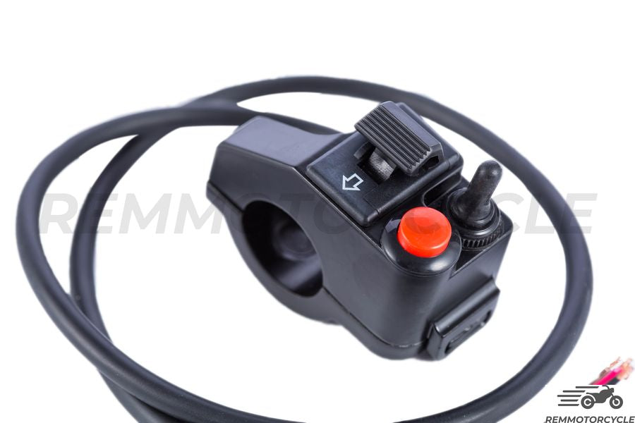 Universal Motorcycle Switch for Lights, Turn Signals, and Horn in Black