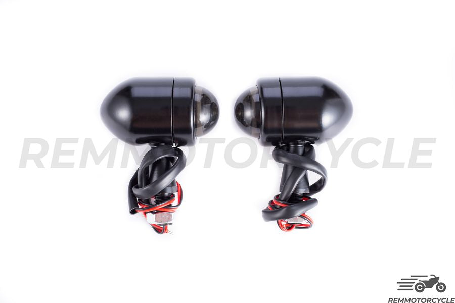 Set of 4 LED Indicators Black Lens Black