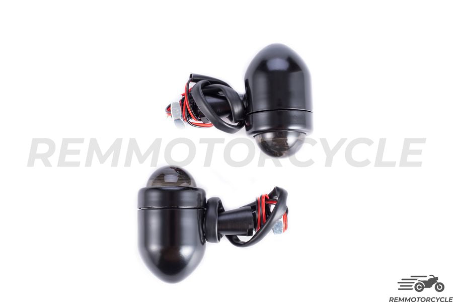 Set of 4 LED Indicators Black Lens Black
