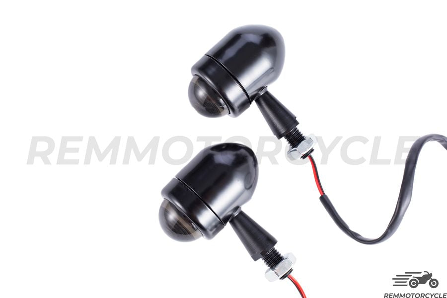 Set of 4 LED Indicators Black Lens Black