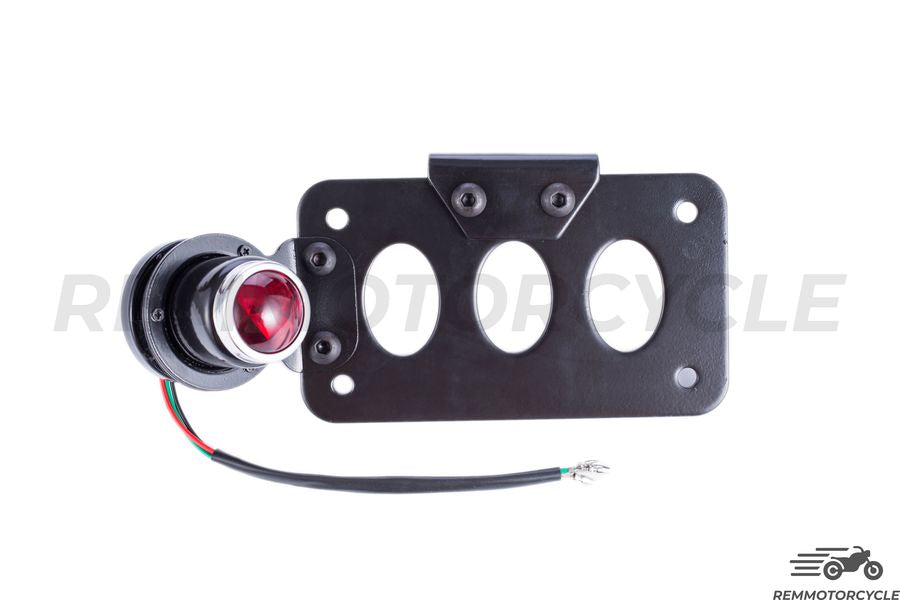 Lights round rear flat holder