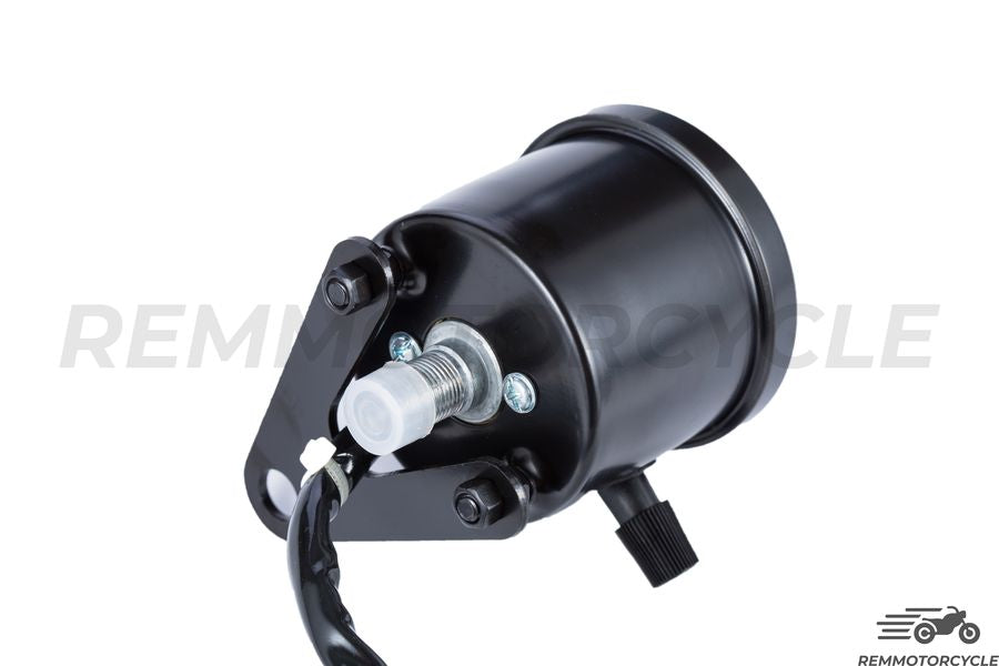 Speedometer Cafe Racer Motorcycle km/h Black Background Black 4 indicators