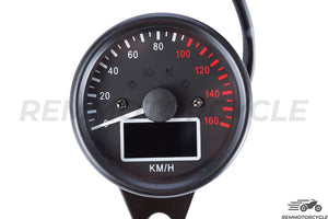 Velocímetro Moto Universal km/h o Aguja Clásica DIGITAL Cromo Negro