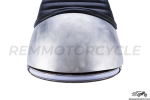 Motorcycle Seat + Buckle + LED Cafe Racer Aluminum Shell