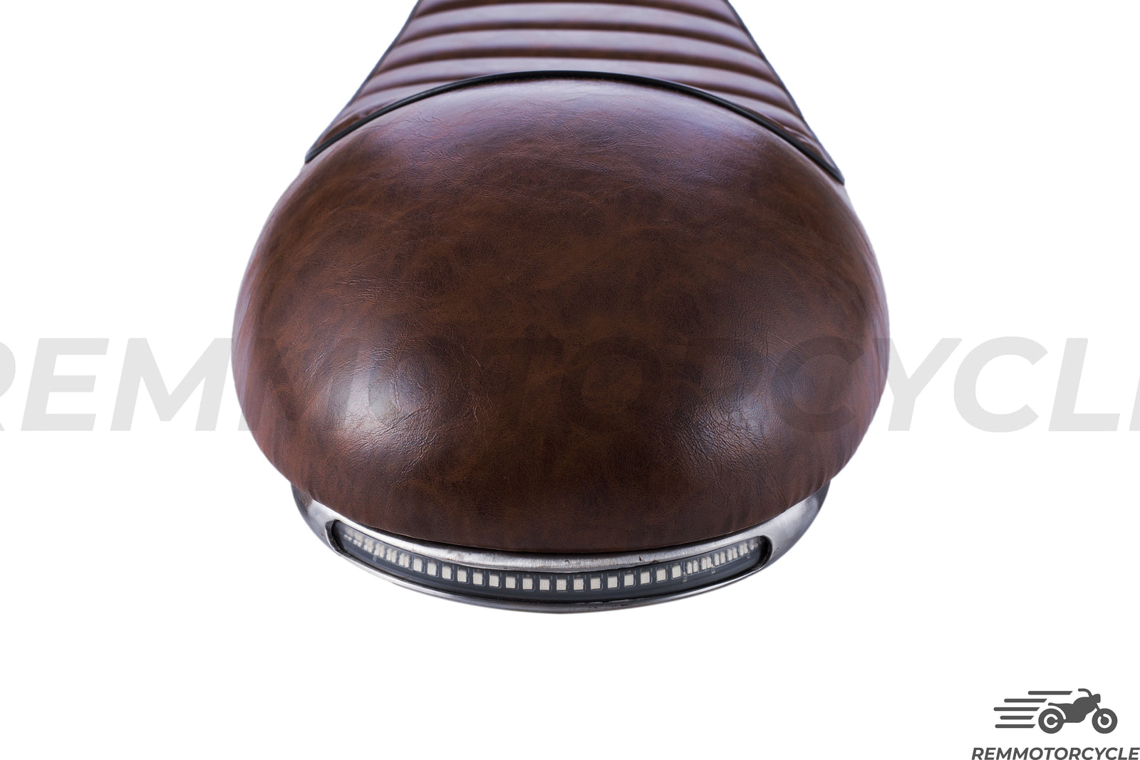 Racing seat brown + long flat buckle + LED