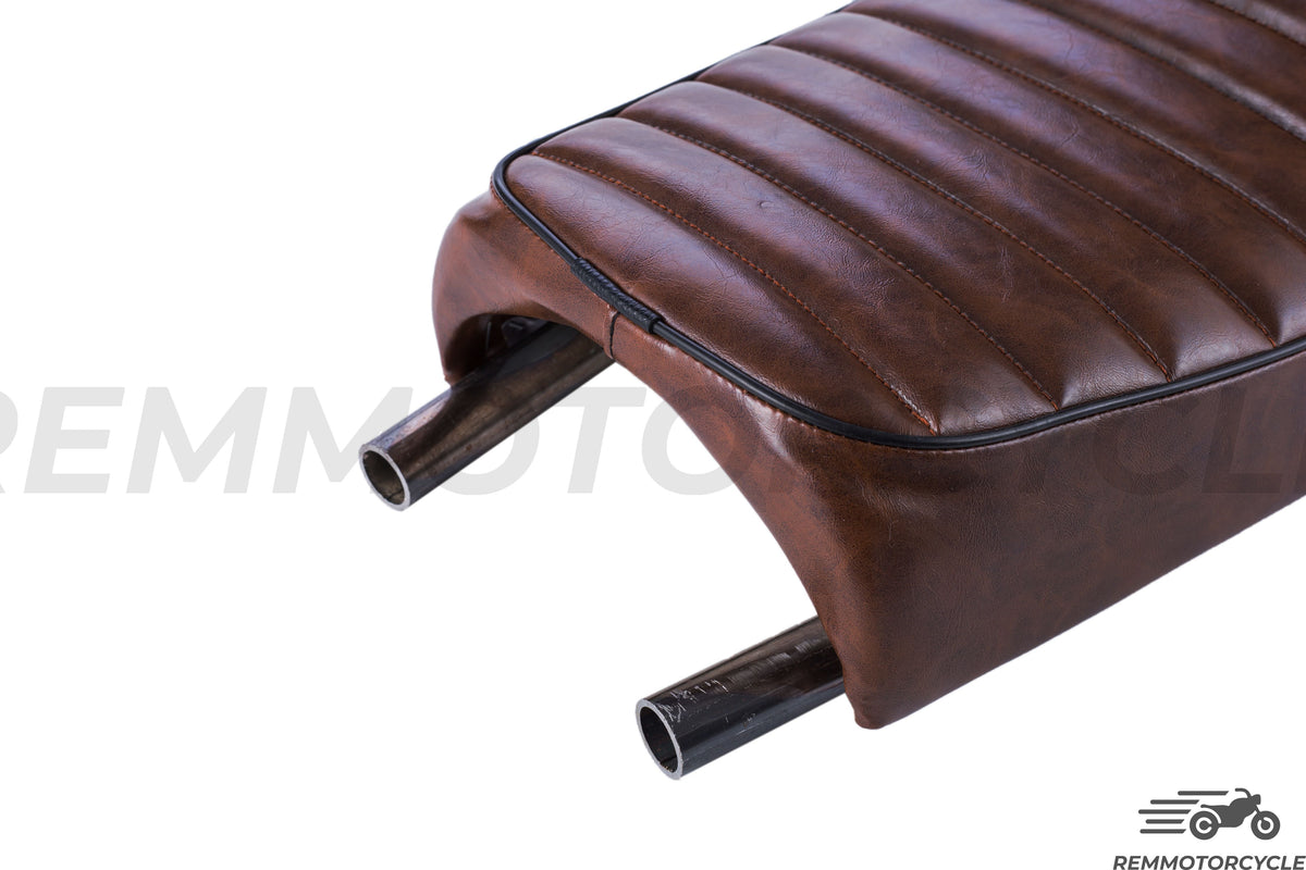 Racing seat brown + long flat buckle + LED