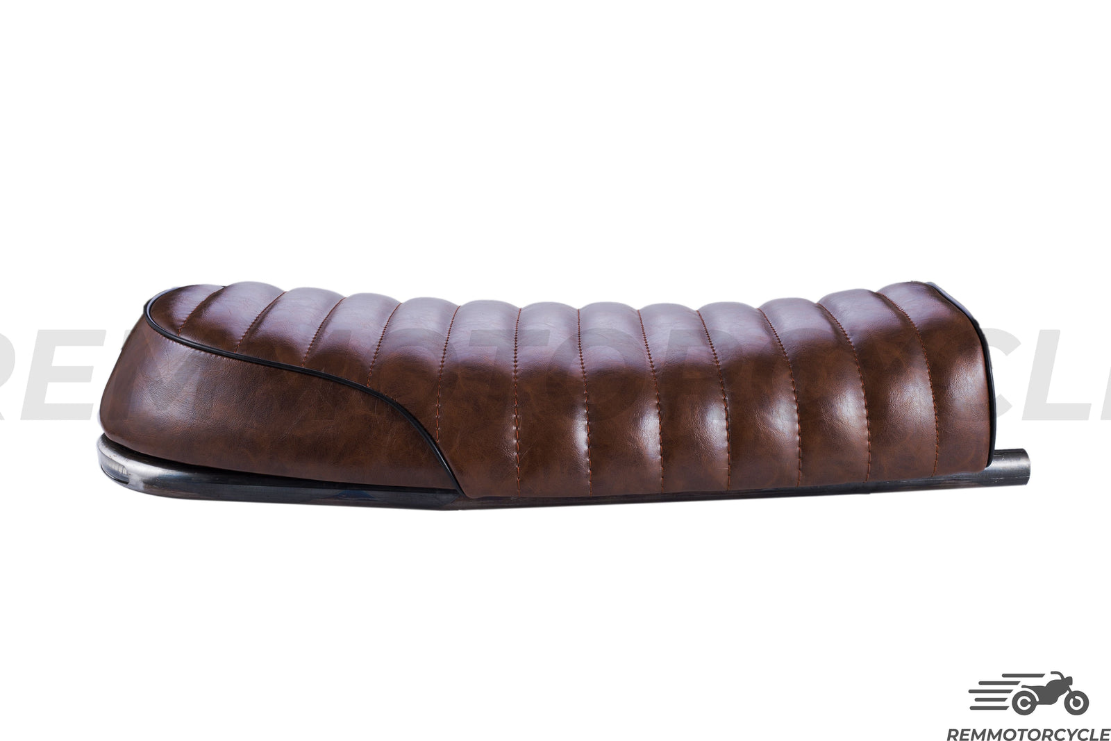 Seat brown scrambler motorcycle with rear U frame and LED motorcycle lights