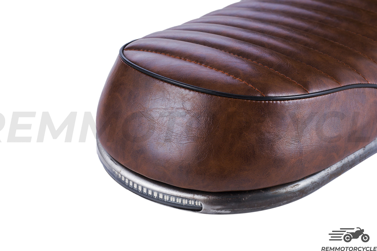 Scrambler bike seat with Buckle Rear LED lights